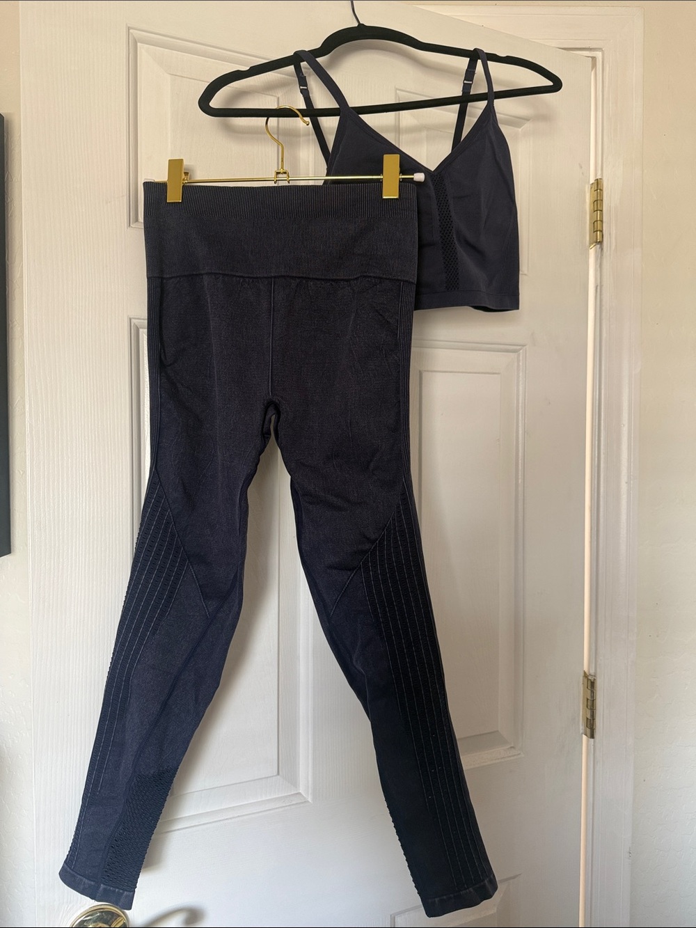 Fabletics High-Waist Black Active Leggings with Matching Bralette